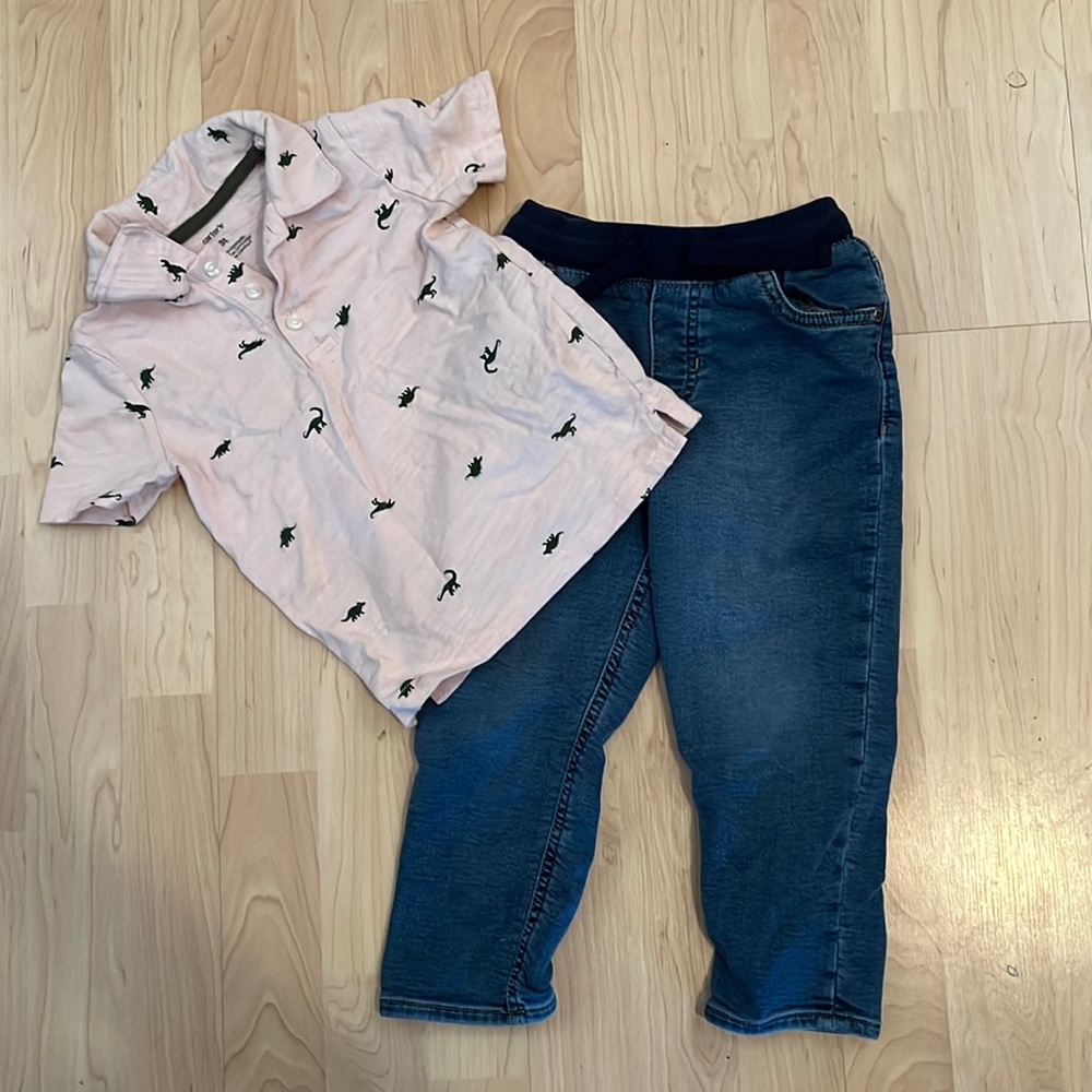 Boys Carters jeans and top one low price